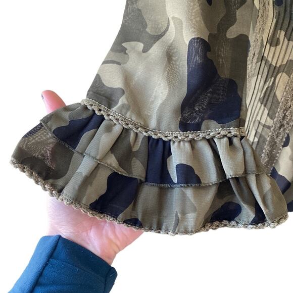 Z&L Europe Camo Embroidered Duster Maxi Dress Size Small - Picture 12 of 15